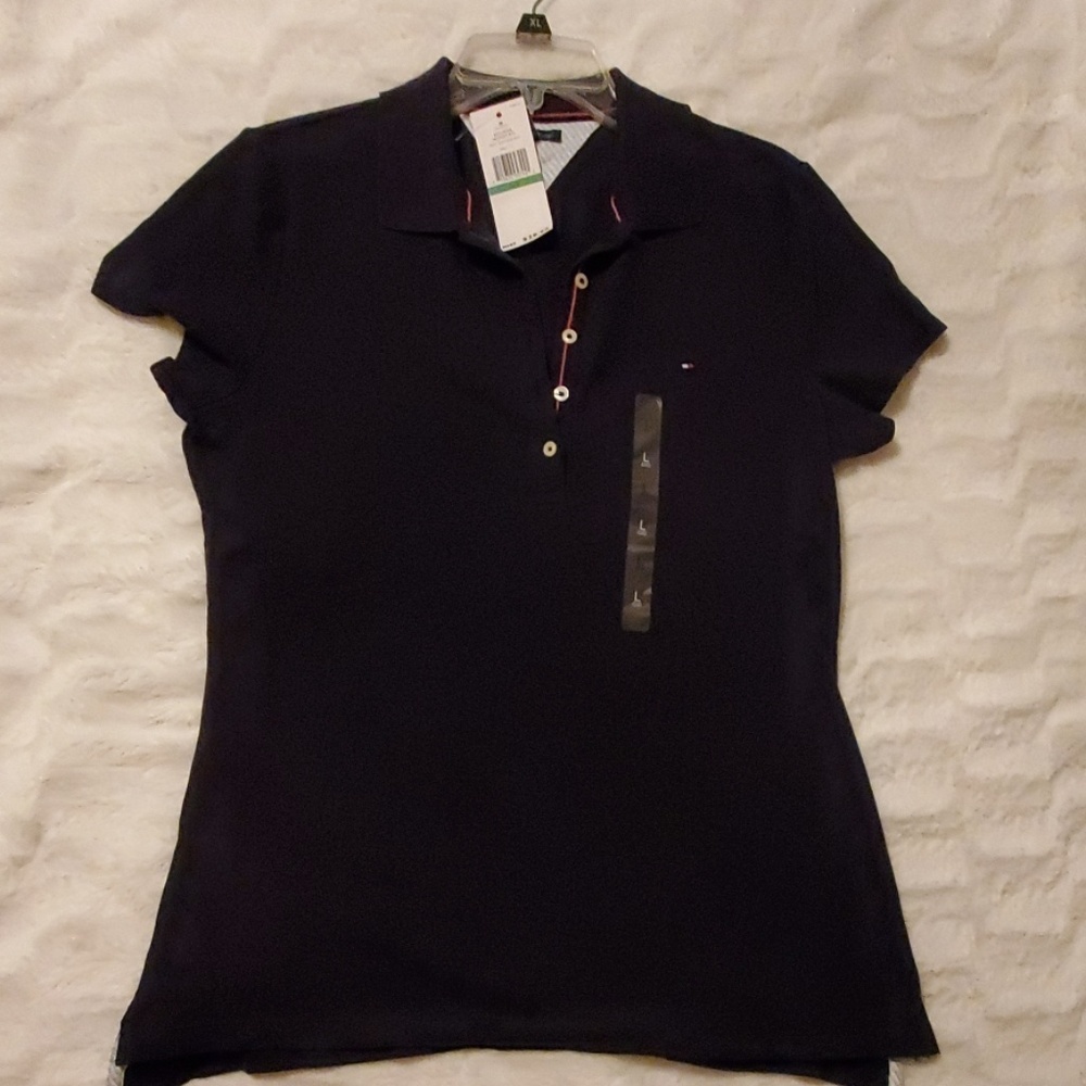 Tommy Hilfiger women's polo navy shirt large